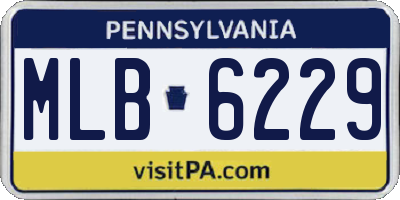PA license plate MLB6229
