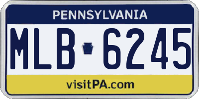 PA license plate MLB6245