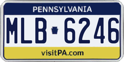 PA license plate MLB6246