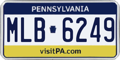 PA license plate MLB6249