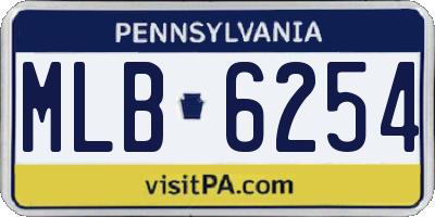 PA license plate MLB6254