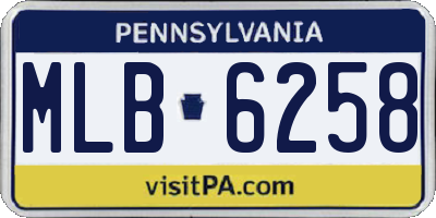 PA license plate MLB6258