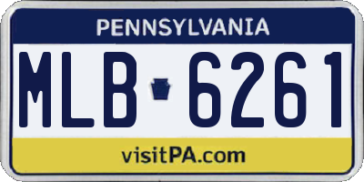 PA license plate MLB6261