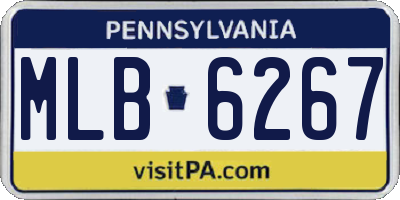 PA license plate MLB6267
