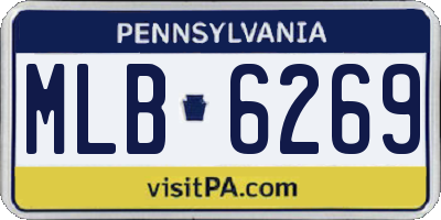 PA license plate MLB6269