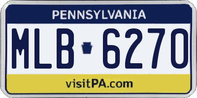 PA license plate MLB6270
