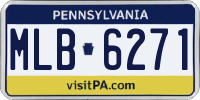 PA license plate MLB6271