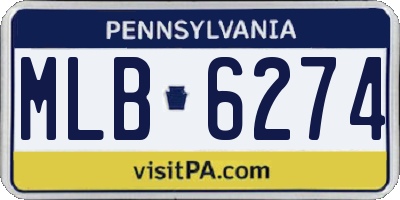 PA license plate MLB6274