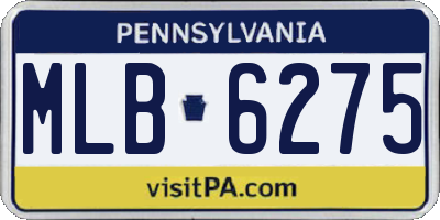 PA license plate MLB6275