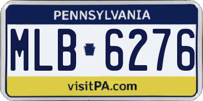 PA license plate MLB6276