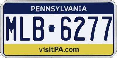 PA license plate MLB6277