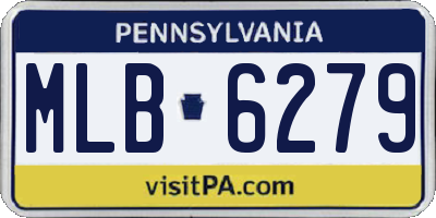 PA license plate MLB6279