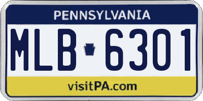 PA license plate MLB6301