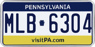 PA license plate MLB6304