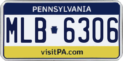 PA license plate MLB6306