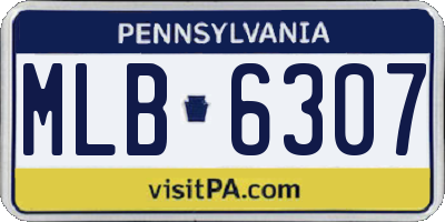 PA license plate MLB6307