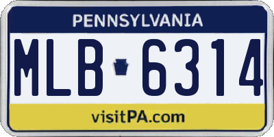 PA license plate MLB6314