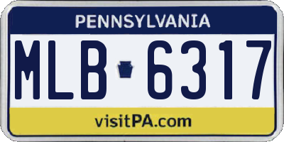 PA license plate MLB6317