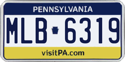 PA license plate MLB6319