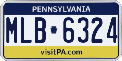 PA license plate MLB6324