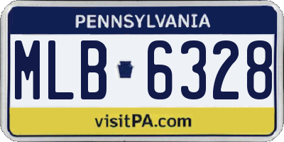 PA license plate MLB6328