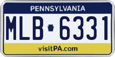 PA license plate MLB6331