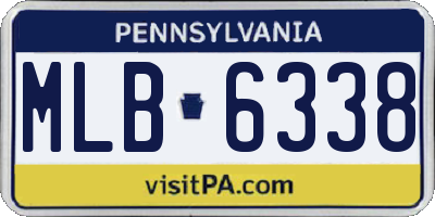 PA license plate MLB6338