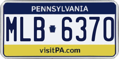 PA license plate MLB6370