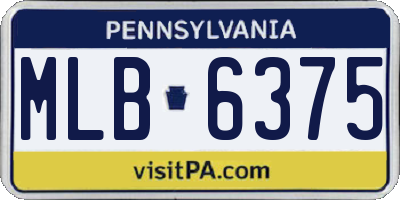 PA license plate MLB6375