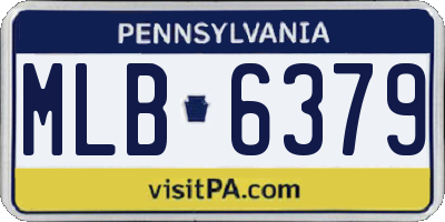 PA license plate MLB6379