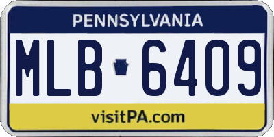 PA license plate MLB6409