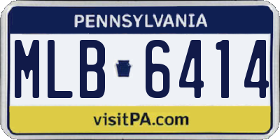 PA license plate MLB6414