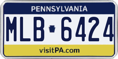PA license plate MLB6424
