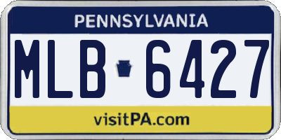 PA license plate MLB6427