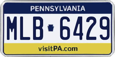 PA license plate MLB6429