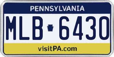PA license plate MLB6430