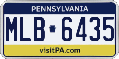PA license plate MLB6435