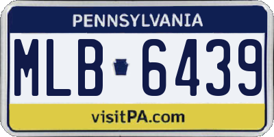 PA license plate MLB6439