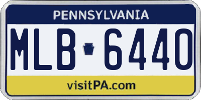 PA license plate MLB6440