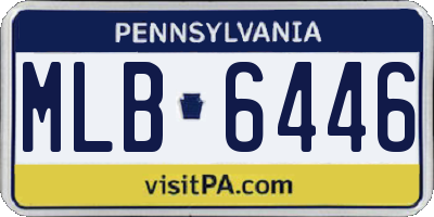 PA license plate MLB6446