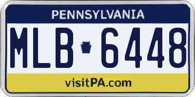 PA license plate MLB6448