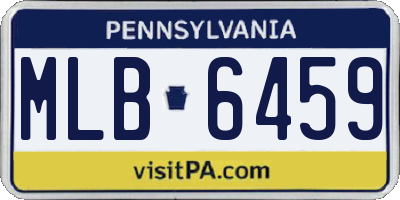 PA license plate MLB6459
