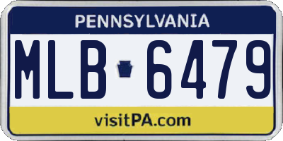 PA license plate MLB6479