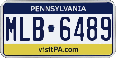 PA license plate MLB6489