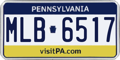 PA license plate MLB6517