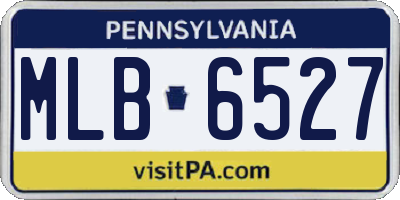 PA license plate MLB6527