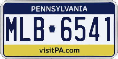 PA license plate MLB6541