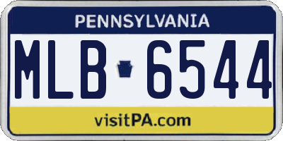 PA license plate MLB6544