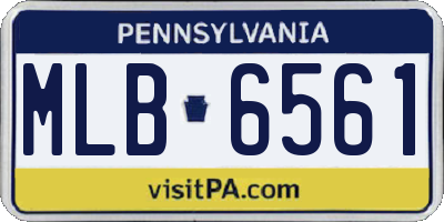 PA license plate MLB6561