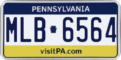 PA license plate MLB6564